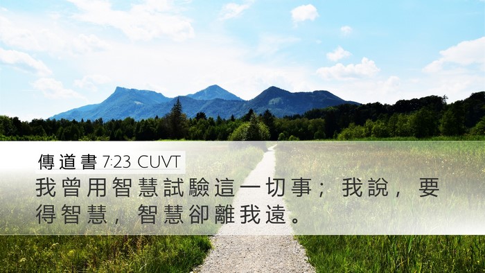 傳 道 書 7:23 CUVT Bible Verse Image