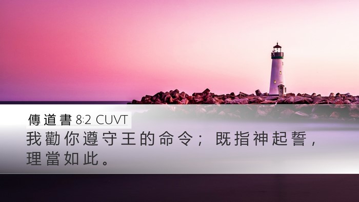 傳 道 書 8:2 CUVT Desktop Wallpaper - 我 勸 你 遵 守 王 的 命 令 ； 既 指 - Desktop Bible Verse Wallpaper