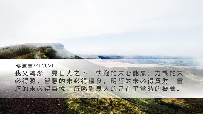 傳 道 書 9:11 CUVT Bible Verse Image