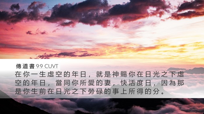傳 道 書 9:9 CUVT Bible Verse Image