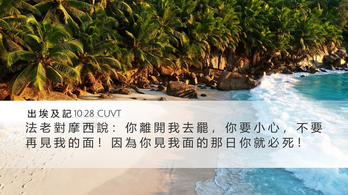 出 埃 及 記 10:28 CUVT Bible Verse Image