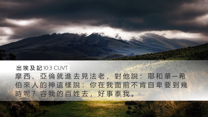 出 埃 及 記 10:3 CUVT Bible Verse Image