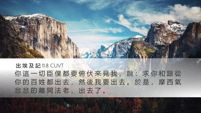 出 埃 及 記 11:8 CUVT Bible Verse Image