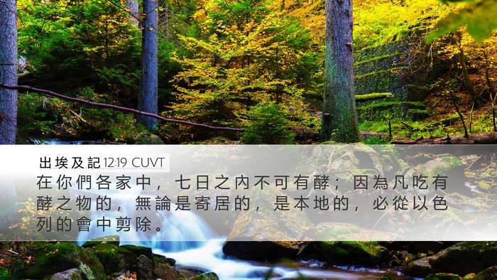 出 埃 及 記 12:19 CUVT Bible Verse Image