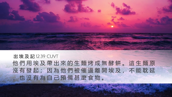 出 埃 及 記 12:39 CUVT Bible Verse Image