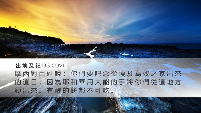 出 埃 及 記 13:3 CUVT Bible Verse Image
