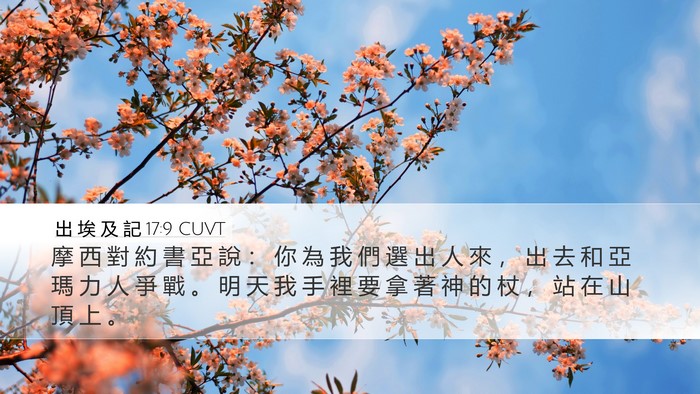 出 埃 及 記 17:9 CUVT Bible Verse Image