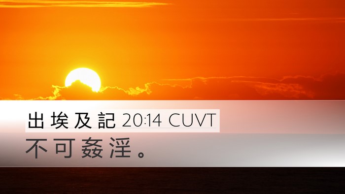 出 埃 及 記 20:14 CUVT Bible Verse Image