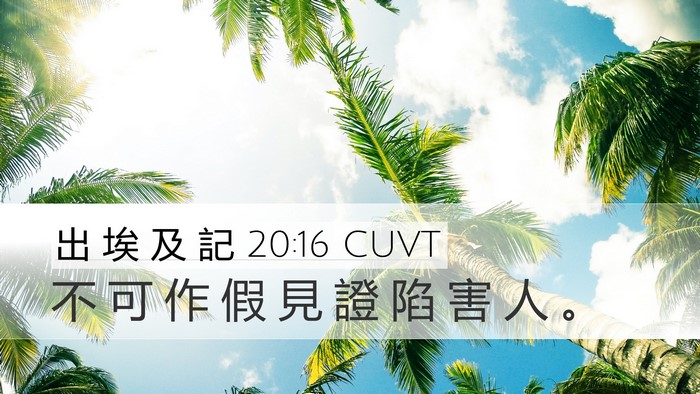 出 埃 及 記 20:16 CUVT Bible Verse Image