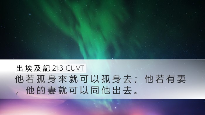 出 埃 及 記 21:3 CUVT Desktop Wallpaper - 他 若 孤 身 來 就 可 以 孤 身 去 ； - Desktop Bible Verse Wallpaper