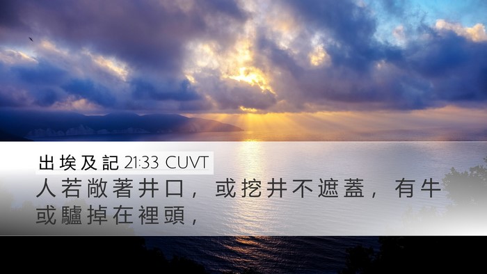 出 埃 及 記 21:33 CUVT Bible Verse Image