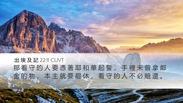 出 埃 及 記 22:11 CUVT Bible Verse Image