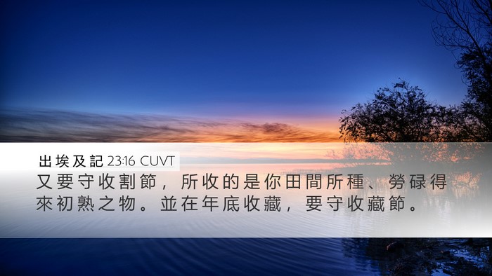 出 埃 及 記 23:16 CUVT Bible Verse Image
