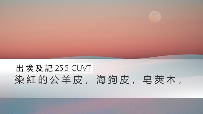 出 埃 及 記 25:5 CUVT Bible Verse Image