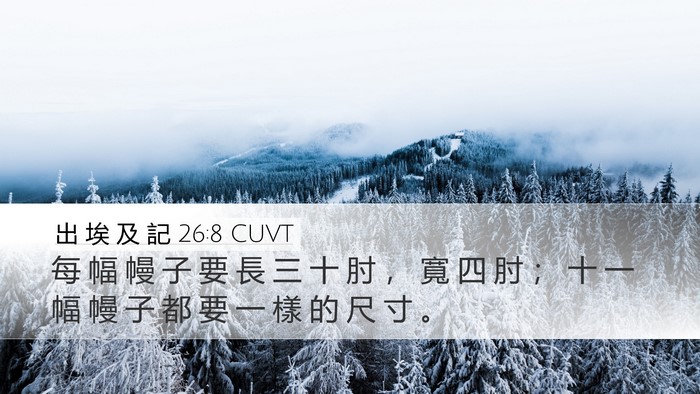 出 埃 及 記 26:8 CUVT Bible Verse Image