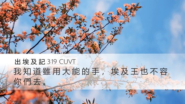出 埃 及 記 3:19 CUVT Bible Verse Image