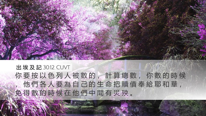 出 埃 及 記 30:12 CUVT Bible Verse Image