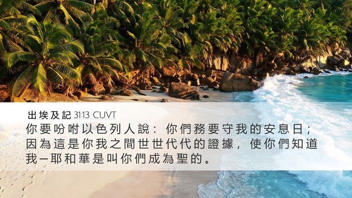 出 埃 及 記 31:13 CUVT Bible Verse Image