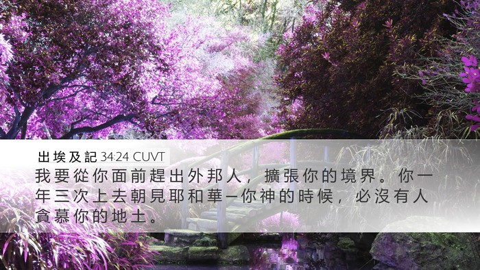 出 埃 及 記 34:24 CUVT Bible Verse Image