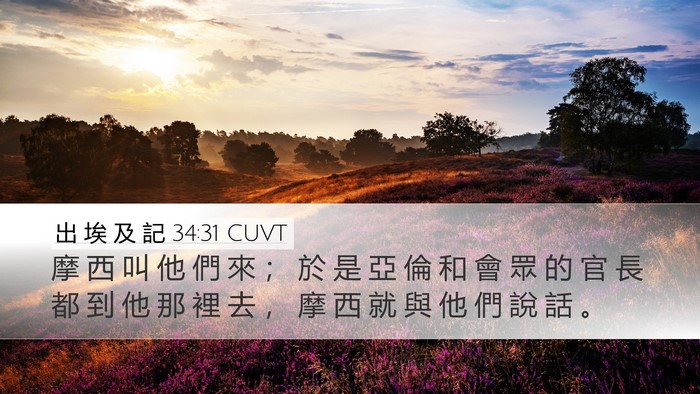 出 埃 及 記 34:31 CUVT Bible Verse Image
