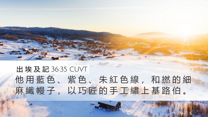 出 埃 及 記 36:35 CUVT Bible Verse Image