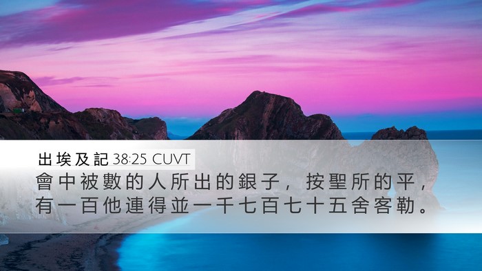 出 埃 及 記 38:25 CUVT Bible Verse Image