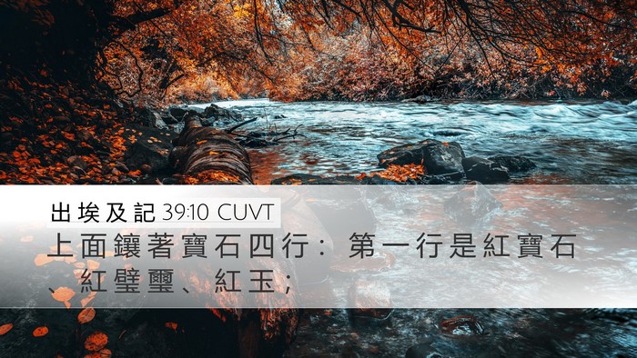 出 埃 及 記 39:10 CUVT Bible Verse Image
