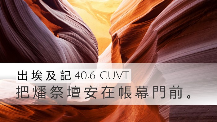 出 埃 及 記 40:6 CUVT Bible Verse Image