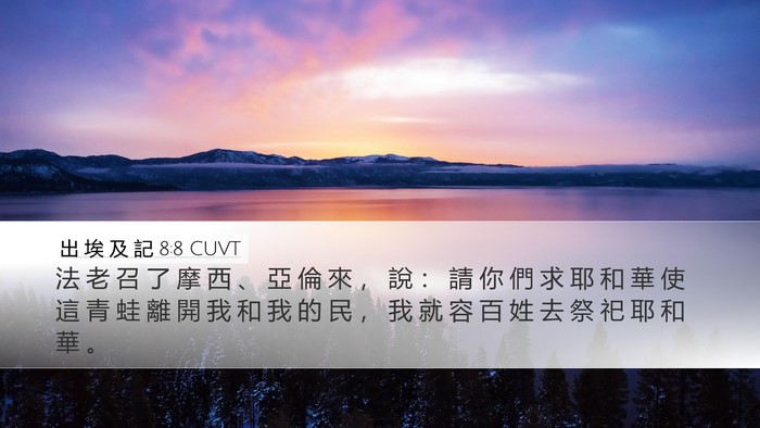 出 埃 及 記 8:8 CUVT Bible Verse Image