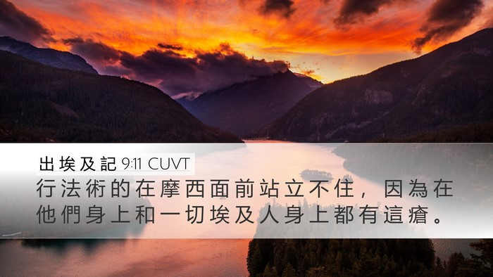出 埃 及 記 9:11 CUVT Bible Verse Image