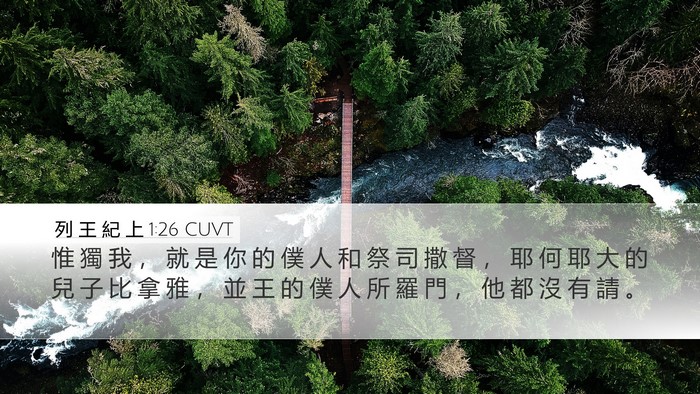 列 王 紀 上 1:26 CUVT Bible Verse Image