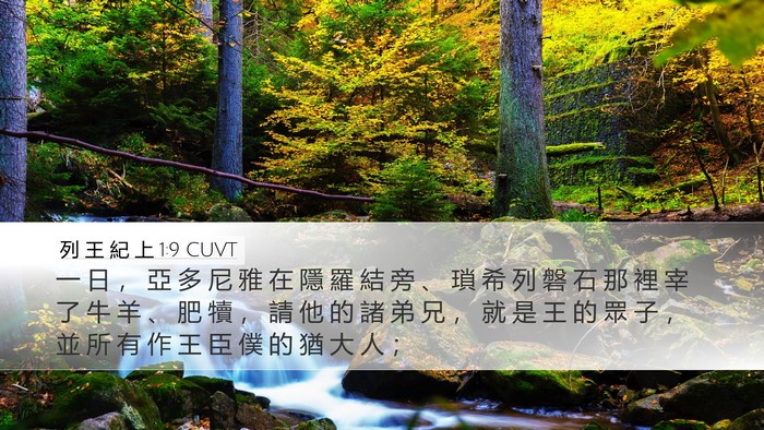 列 王 紀 上 1:9 CUVT Bible Verse Image