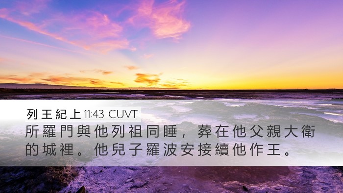 列 王 紀 上 11:43 CUVT Bible Verse Image