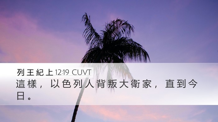 列 王 紀 上 12:19 CUVT Bible Verse Image