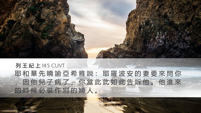 列 王 紀 上 14:5 CUVT Bible Verse Image