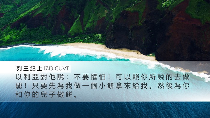 列 王 紀 上 17:13 CUVT Bible Verse Image