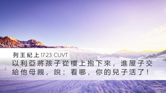 列 王 紀 上 17:23 CUVT Bible Verse Image