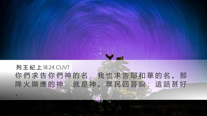 列 王 紀 上 18:24 CUVT Bible Verse Image
