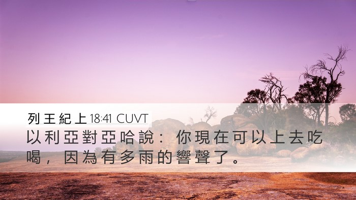 列 王 紀 上 18:41 CUVT Bible Verse Image