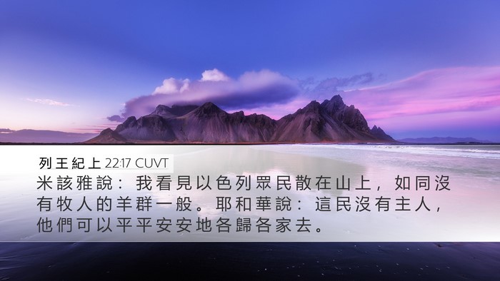 列 王 紀 上 22:17 CUVT Bible Verse Image