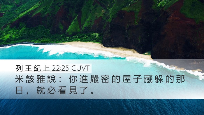 列 王 紀 上 22:25 CUVT Bible Verse Image