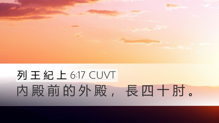 列 王 紀 上 6:17 CUVT Desktop Wallpaper - 內 殿 前 的 外 殿 ， 長 四 十 肘 - Desktop Bible Verse Wallpaper