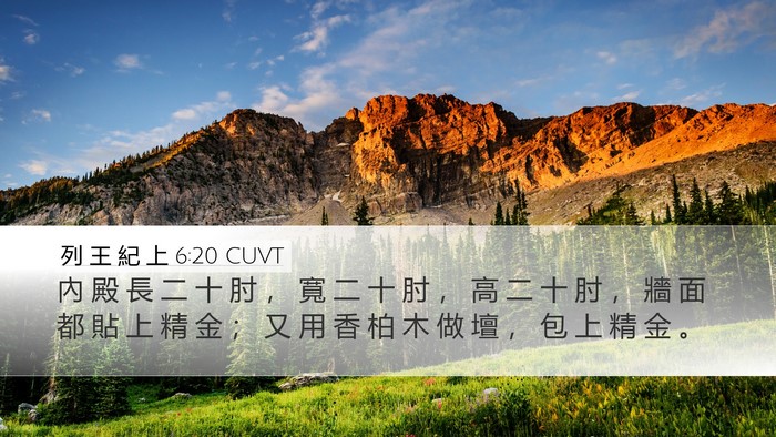 列 王 紀 上 6:20 CUVT Bible Verse Image