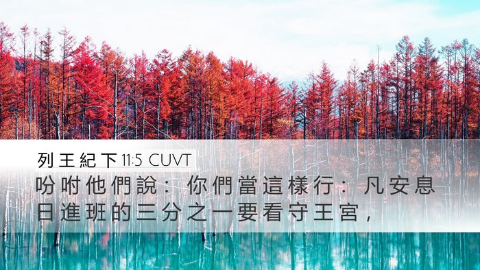 列 王 紀 下 11:5 CUVT Bible Verse Image