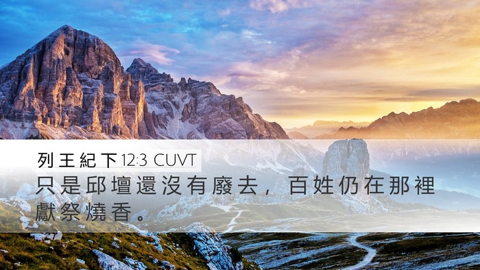 列 王 紀 下 12:3 CUVT Bible Verse Image