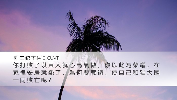 列 王 紀 下 14:10 CUVT Bible Verse Image