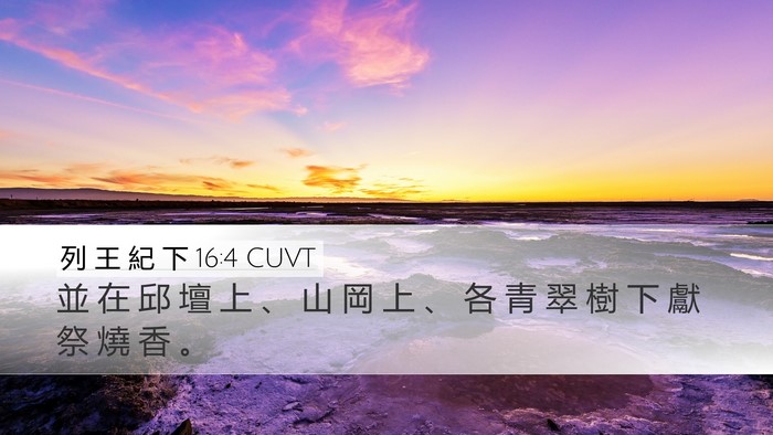 列 王 紀 下 16:4 CUVT Bible Verse Image