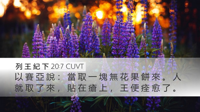 列 王 紀 下 20:7 CUVT Desktop Wallpaper - 以 賽 亞 說 ： 當 取 一 塊 無 花 果 - Desktop Bible Verse Wallpaper