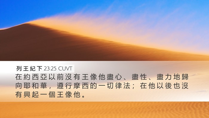 列 王 紀 下 23:25 CUVT Bible Verse Image