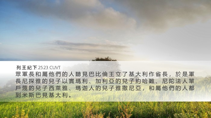 列 王 紀 下 25:23 CUVT Bible Verse Image